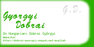 gyorgyi dobrai business card